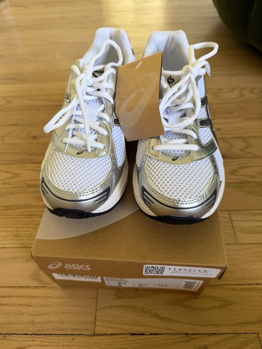 Asics White & Silver Athletic Sneakers - Picture 3 of 3